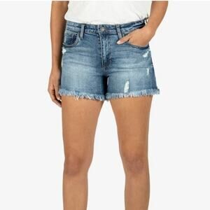 Kut from the Kloth Womens 14 Instruction Wash Jane High Rise Jean Shorts H15-15
